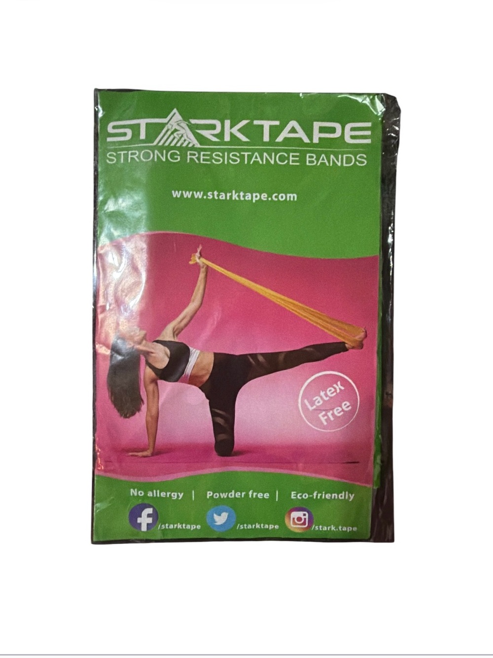Starktape Medium Resistance Band Green Latex Free Exercise Fitness 15-25 lb